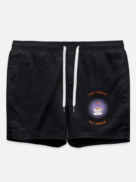 Espresso, Coffee, Coffee, Latte, Gift Idea, Fun - Swim Trunks - black