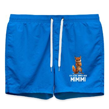 Eichhörnchen Baumhörnchen Ich höre immer Mimimi - Badeshorts - Cobalt blue - Vorne