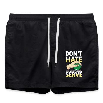 Just Appreciate My Serve - Badeshorts - Schwarz - Vorne - AI Model Male 185 light (185cm)