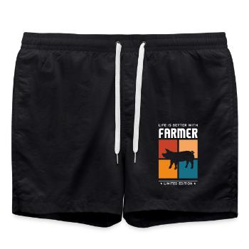 Cultivateur - Short de bain - noir - Devant - AI Model Male 185 light (185cm)
