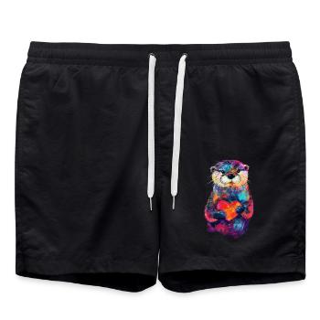 Loutre - Short de bain - noir - Devant - AI Model Male 185 light (185cm)