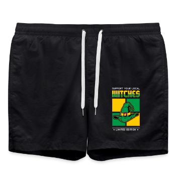 Witches - Badeshorts - Schwarz - Vorne - AI Model Male 185 light (185cm)
