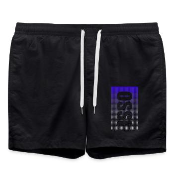 Osten Ossi DDR Ost stolz Trabi Geschenk Nostalgie - Badeshorts - Schwarz - Vorne - AI Model Male 185 light (185cm)
