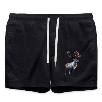 Conception de renne cool - Short de bain - noir - Devant - AI Model Male 185 light (185cm)