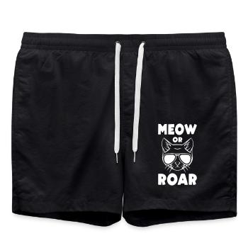 Miaulement ou rugissement - Short de bain - noir - Devant - AI Model Male 185 light (185cm)