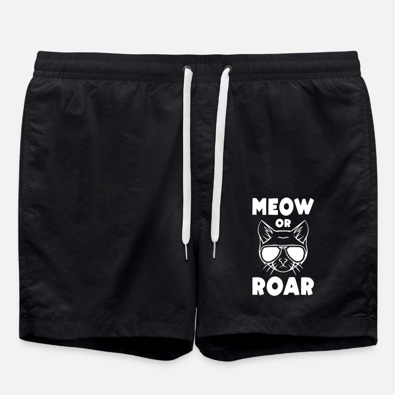 Meow or Roar - Badeshorts - Schwarz