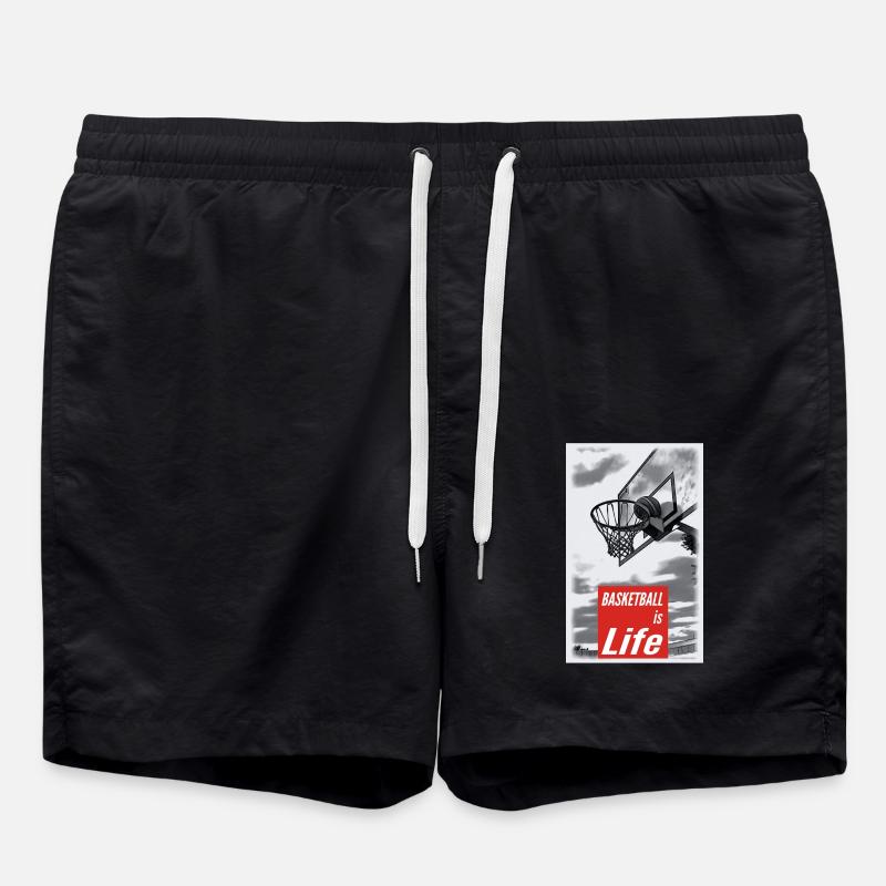 Ball is life - Swim Trunks - black