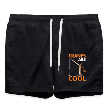 Cranes Are Cool - Badeshorts - Schwarz - Vorne - AI Model Male 185 light (185cm)