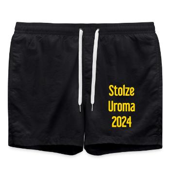 Stolze Uroma 2024 - Badeshorts - Schwarz - Vorne - AI Model Male 185 light (185cm)