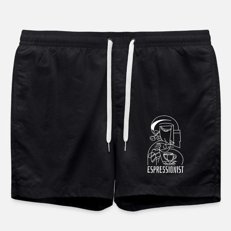 Espressionist - Espresso - Coffee Drink - Swim Trunks - black