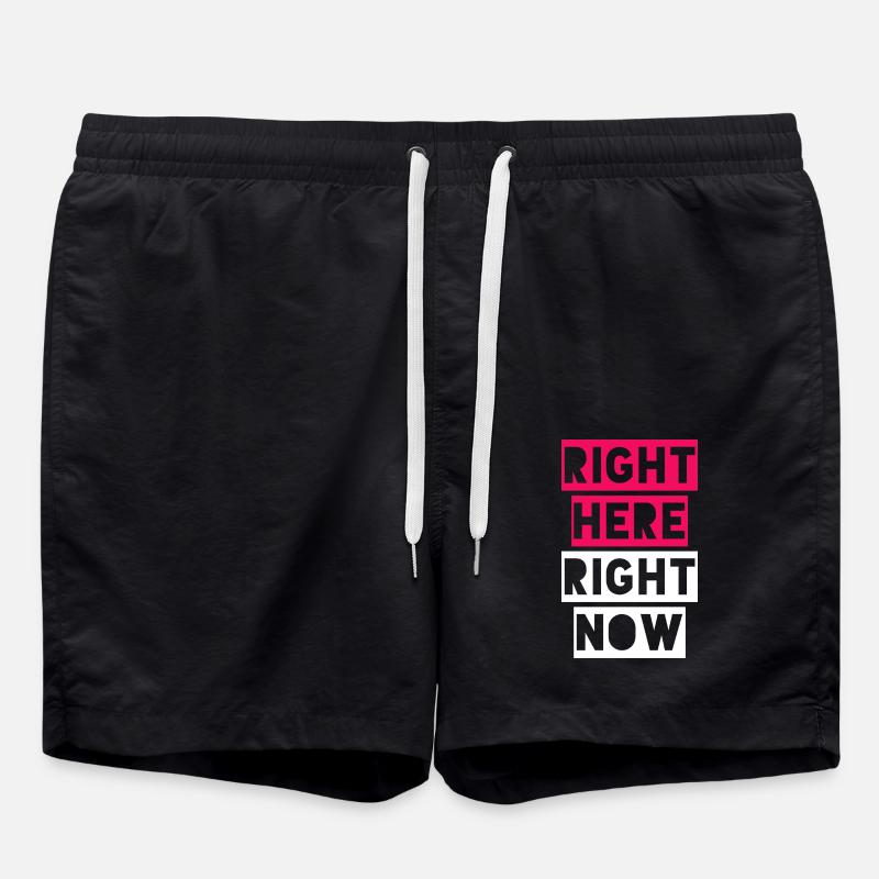 RIGHT HERE RIGHT NOW - Swim Trunks - black