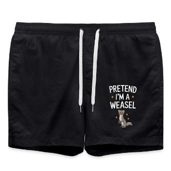 Wiesel - Badeshorts - Schwarz - Vorne - AI Model Male 185 light (185cm)