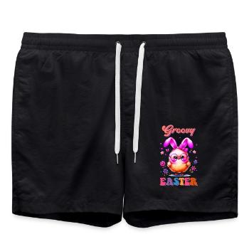 Pâques Pâques Lapin Veille de Pâques Dimanche de Pâques Oeuf de Pâques Printemps - Short de bain - noir - Devant - AI Model Male 185 light (185cm)