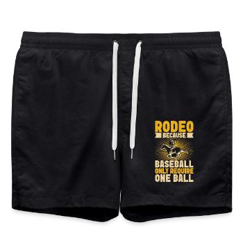 Western Rider Rodeo Only Require Cowgirls Rodeo - Swim Trunks - black - Front - AI Model Male 185 light (185cm)