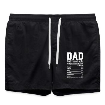 Dad Father Father's Day - Swim Trunks - black - Front - AI Model Male 185 light (185cm)