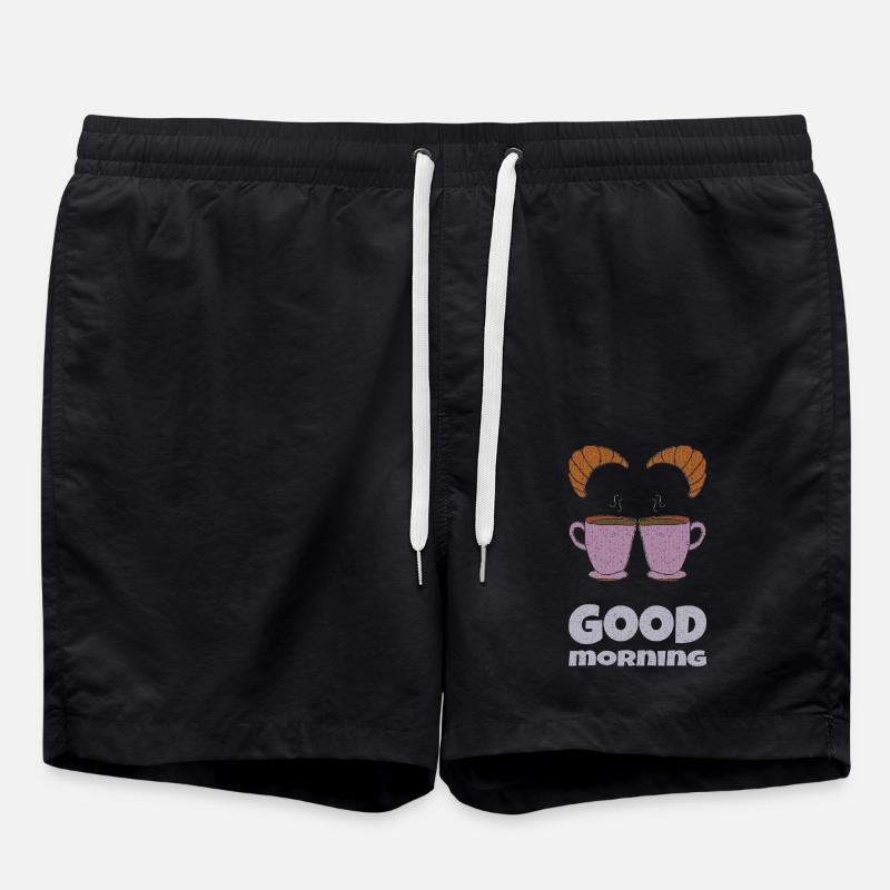 Good Morning 2 Cups - Swim Trunks - black
