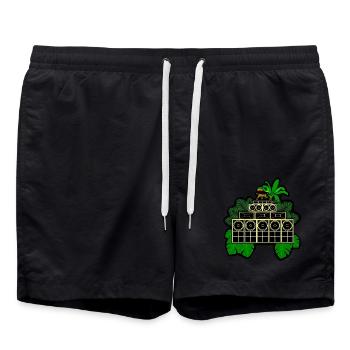 Sound system in the bush - Swim Trunks - black - Front - AI Model Male 185 light (185cm)