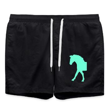 Half Horse Front Part Front Half Front Goes - Swim Trunks - black - Front - AI Model Male 185 light (185cm)