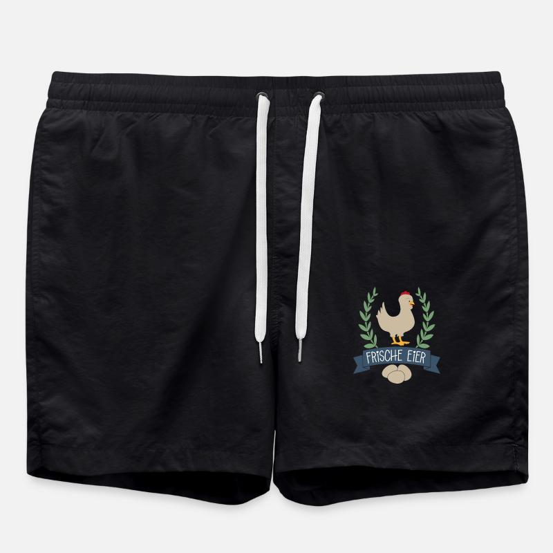 Frische Eier - Badeshorts - Schwarz