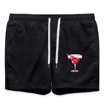 Boissons Alcool Longdrink - Short de bain - noir - Devant - AI Model Male 185 light (185cm)