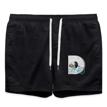 bicycle e 100 d - Swim Trunks - black - Front - AI Model Male 185 light (185cm)
