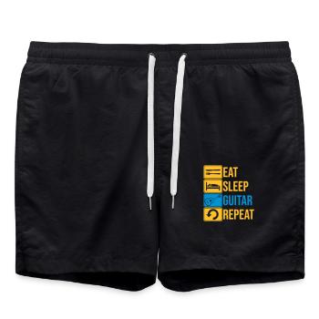 Répétez la guitare tous les jours - Short de bain - noir - Devant - AI Model Male 185 light (185cm)