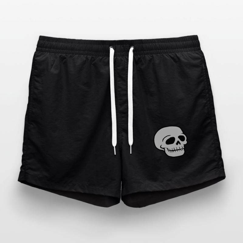 Friendly Comic Skull Skull Swim Trunks