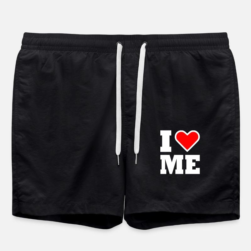 I love me - Swim Trunks - black