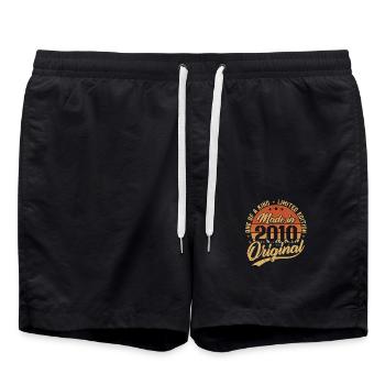2010 Vintage Né Rétro Vintage Cadeau Anniversaire - Short de bain - noir - Devant - AI Model Male 185 light (185cm)