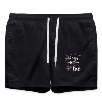 dogsinmylive - Badeshorts - Schwarz - Vorne - AI Model Male 185 light (185cm)