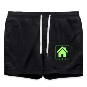House Icon Icon - Swim Trunks - black - Front - AI Model Male 185 light (185cm)