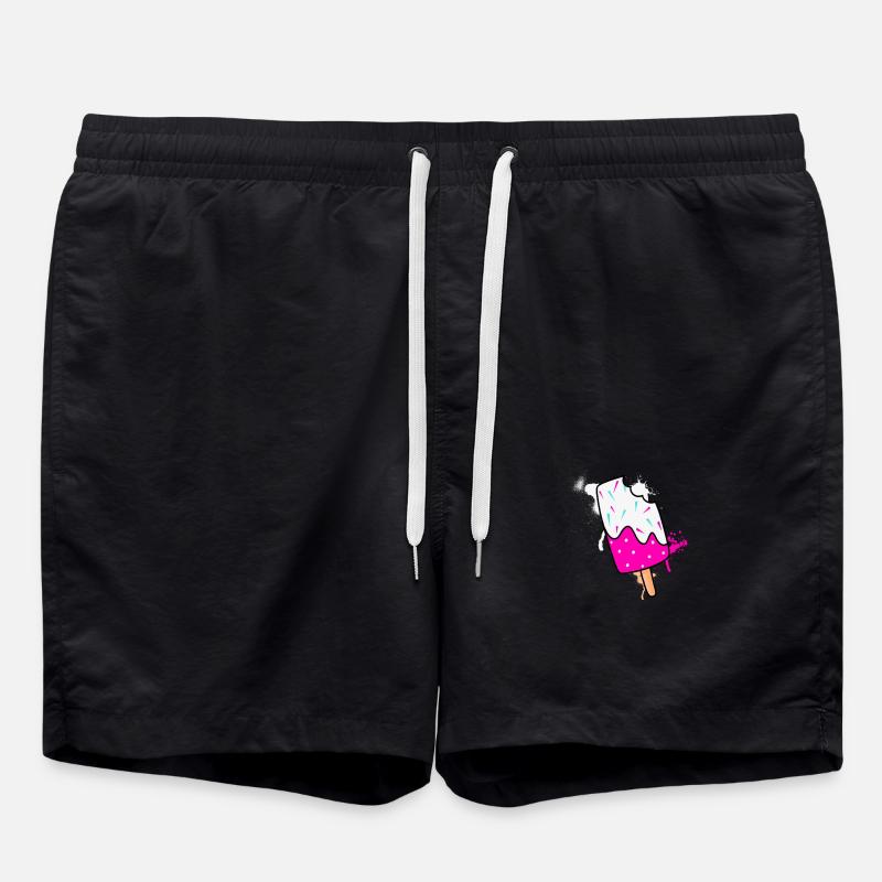Eiscreme - Badeshorts - Schwarz