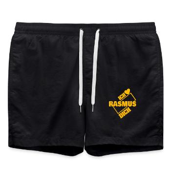 Rasmus - Badeshorts - Schwarz - Vorne - AI Model Male 185 light (185cm)