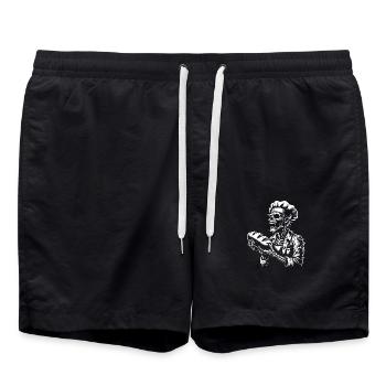 Zombie Bäcker gruseliger Bäcker - Badeshorts - Schwarz - Vorne - AI Model Male 185 light (185cm)