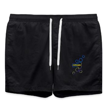 Name Anthony - Swim Trunks - black - Front - AI Model Male 185 light (185cm)