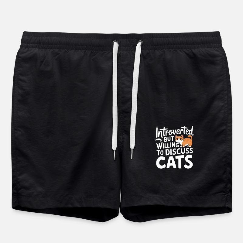 Introvert, antisocial, introvert - Swim Trunks - black