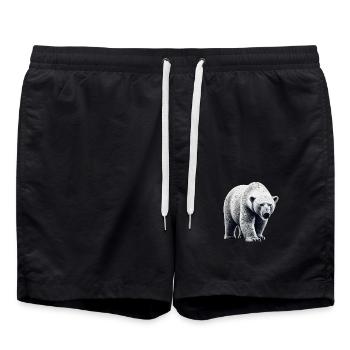 Eisbär - Badeshorts - Schwarz - Vorne - AI Model Male 185 light (185cm)