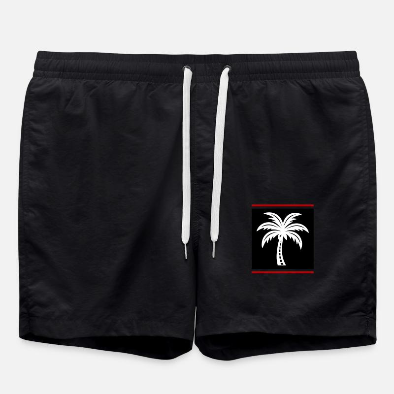 Palm Tree Icon - Swim Trunks - black