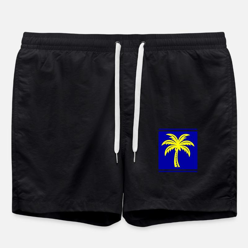 Palm Tree Icon - Swim Trunks - black