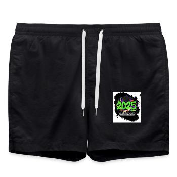 Design élégant de la remise des diplômes 2025 - Parfait - Short de bain - noir - Devant - AI Model Male 185 light (185cm)