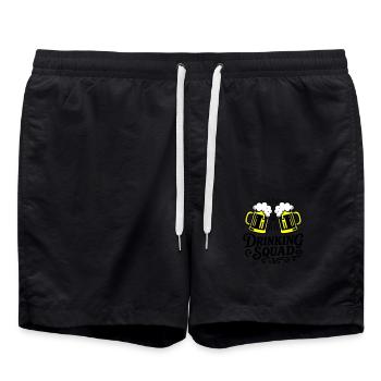 Drinking Squad Bier - Badeshorts - Schwarz - Vorne - AI Model Male 185 light (185cm)