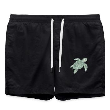 Stick-Schildkröte - Badeshorts - Schwarz - Vorne - AI Model Male 185 light (185cm)