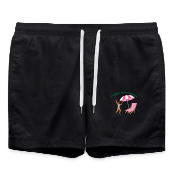 Profitez de la vacance - Short de bain - noir - Devant - AI Model Male 185 light (185cm)