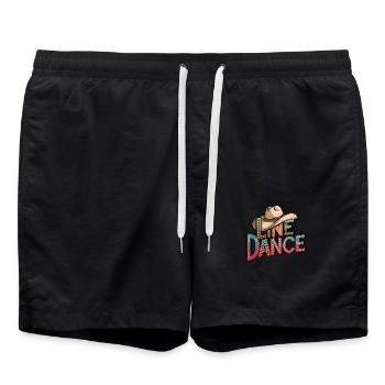 La danse en ligne : mon hobby - ma passion - mon truc - Short de bain - noir - Devant - AI Model Male 185 light (185cm)
