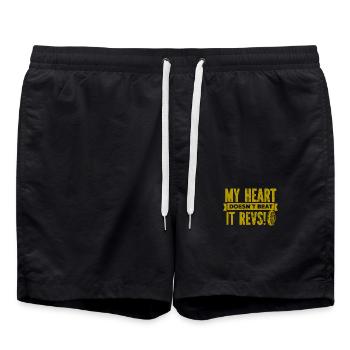 Motorrad Motocross Bike Racing Motorsport - Badeshorts - Schwarz - Vorne - AI Model Male 185 light (185cm)