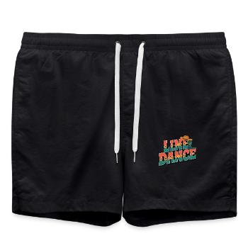 Line Dance Linedance mein Hobby - Badeshorts - Schwarz - Vorne - AI Model Male 185 light (185cm)