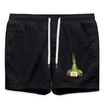 Trophy for the loser! - Swim Trunks - black - Front - AI Model Male 185 light (185cm)