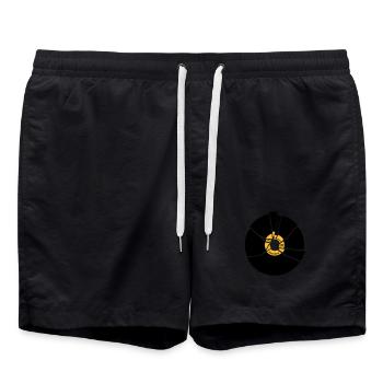 record vinyl - Short de bain - noir - Devant - AI Model Male 185 light (185cm)