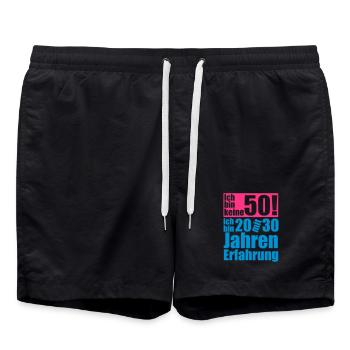 Je ne suis pas 50! - Short de bain - noir - Devant - AI Model Male 185 light (185cm)