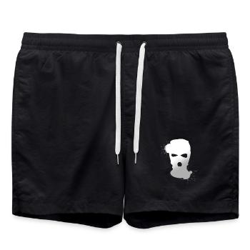 Sturmmaske - Badeshorts - Schwarz - Vorne - AI Model Male 185 light (185cm)